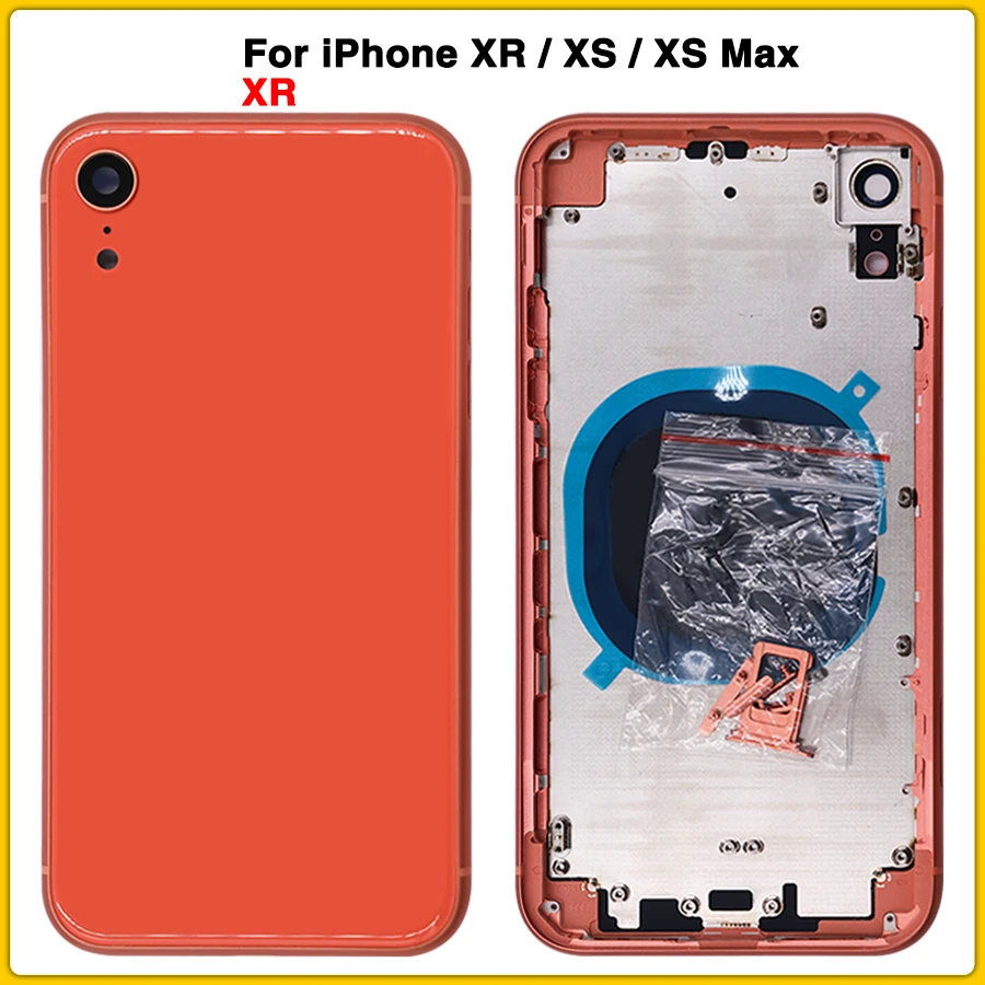 Чехол с полным корпусом для iPhone XS Max XR задняя крышка батарейного отсека + средняя