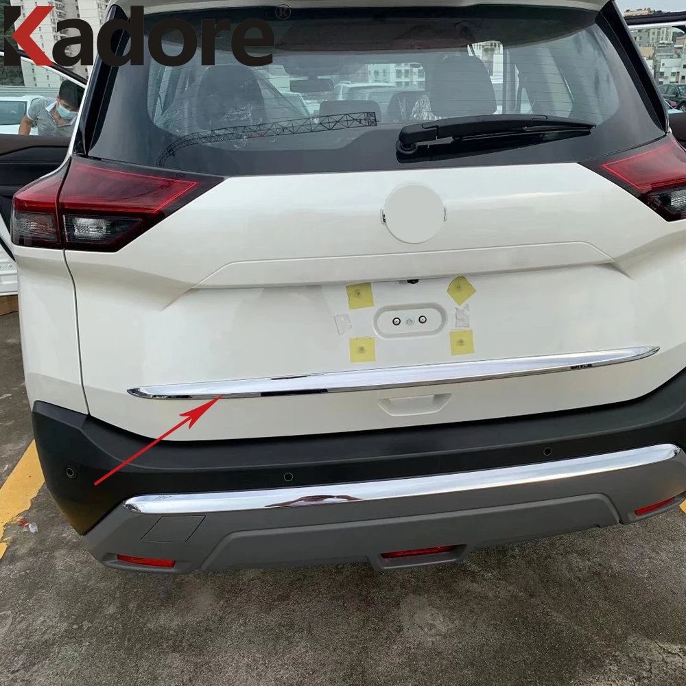 

Задняя дверь багажника для Nissan Rogue X-trail 2021 2022 ABS Хромированная задняя дверь Молдинг крышка полоса автостайлинг