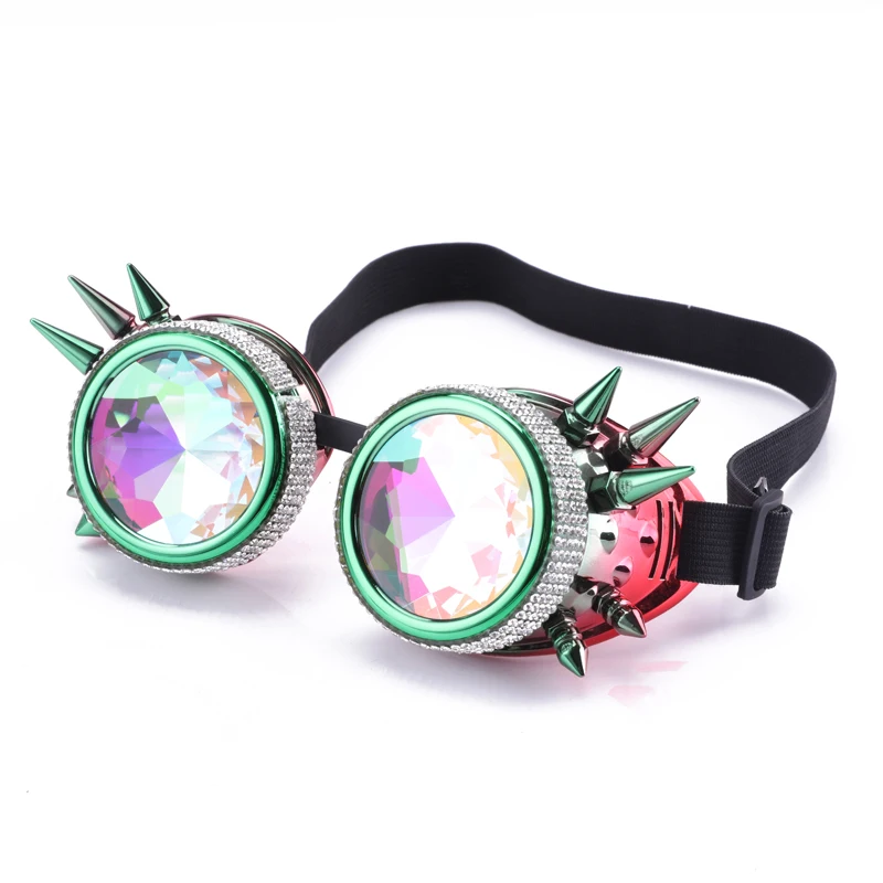 

Halloween Glasses Dazzling Colorful Spikes Goggles Steampunk Gothic Crystal Goggle Cosplay Accessories Masquerade Party