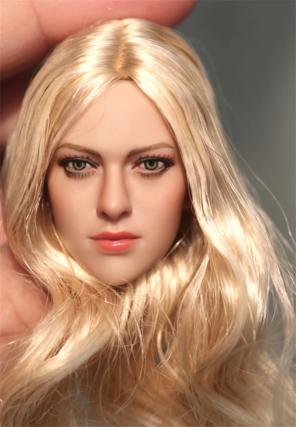 

In Stock For Sale KIMI TOYS Female Head Sculpture With Long Hairs Model Suit 12inch Suntan Color Body Accessories