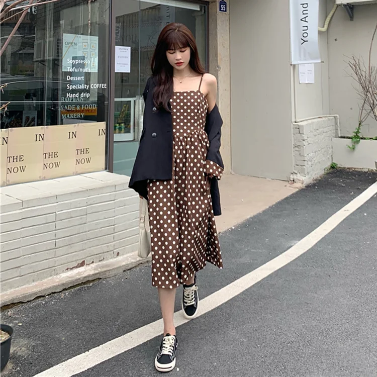 Осенние платья костюм в Корейском стиле новинка 2021 года повседневное свободное