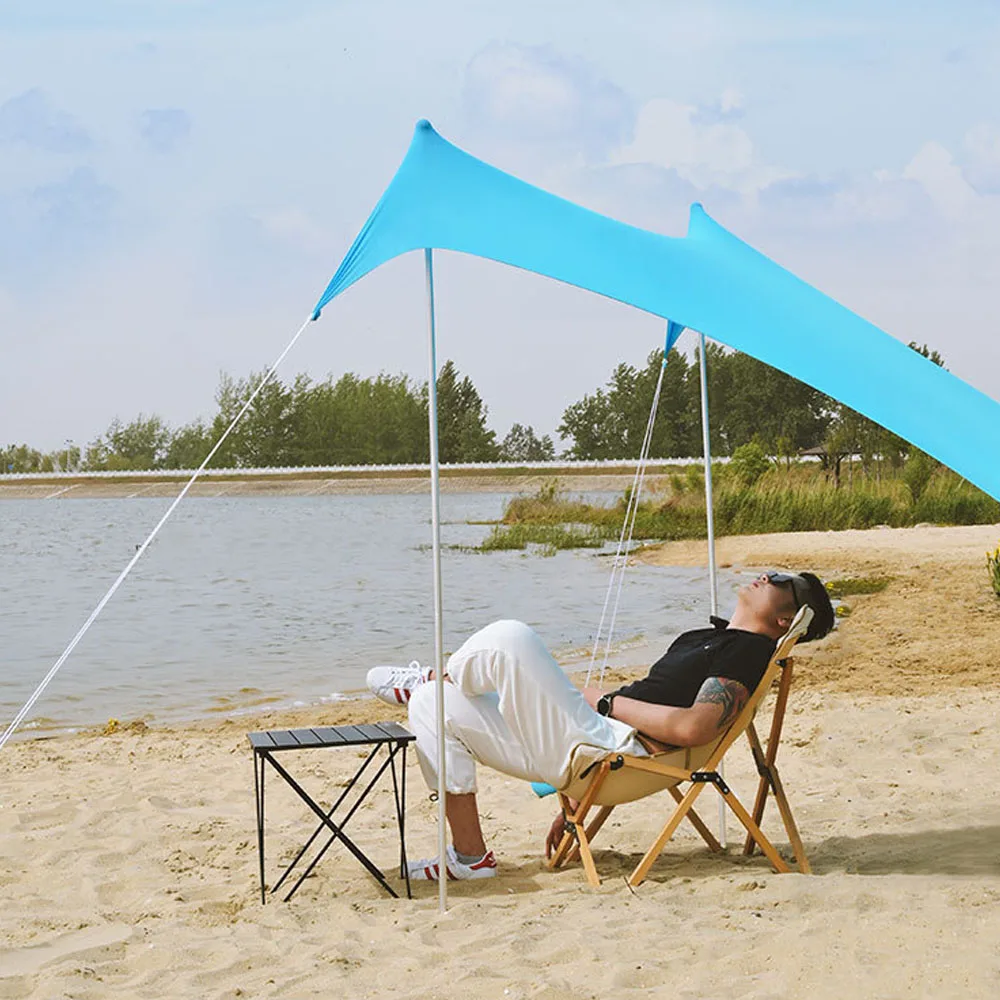 

Outdoor Folding Camping Beach Tent Pole Aluminum Alloy Tent Pole Support Rod Awning Pole Hiking Picnic Tent Pole