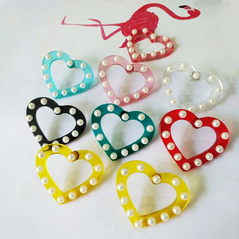 Розовые и красные милые серьги капельки с персиковым сердцем для женщин новые