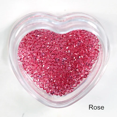 Rose 1,1 мм-1,6 мм стразы мини-Пикси стразы без горячей фиксации микро-циркониевые блестящие стразы мини-украшения для дизайна ногтей B3191 - Цвет: Rose