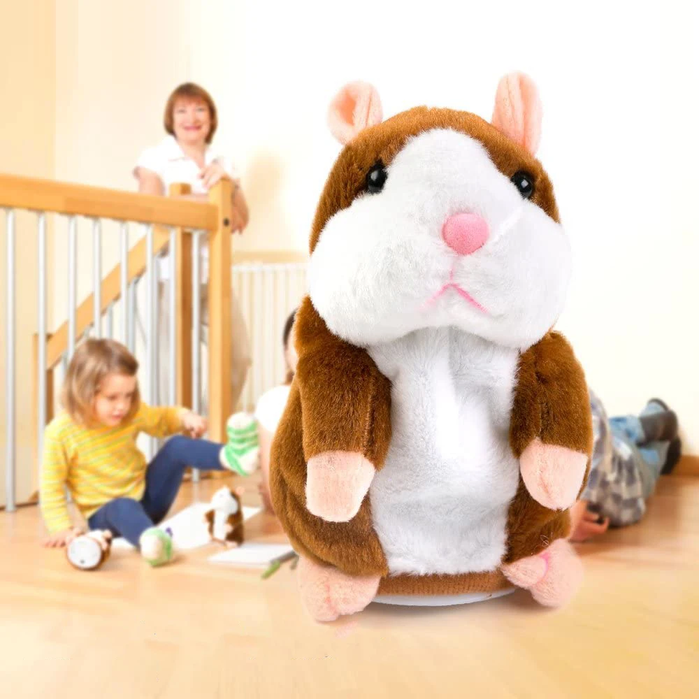 Talking Hamster ripeti quello che dici giocattolo parlante educativo peluche Mouse Pet Sound Record bambola di pezza regali per bambini