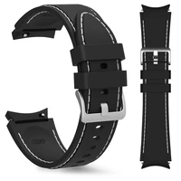 no gap silicone strap for samsung galaxy watch 4 40mm 44mm original sport bracelet belt for galaxy watch4 classic 42mm 46mm band