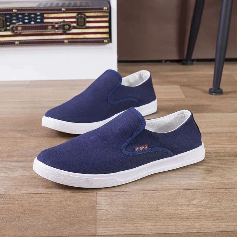 

Кроссовки мужские холщовые, дышащие удобные лоферы, без застежки, повседневная обувь на плоской подошве, 789