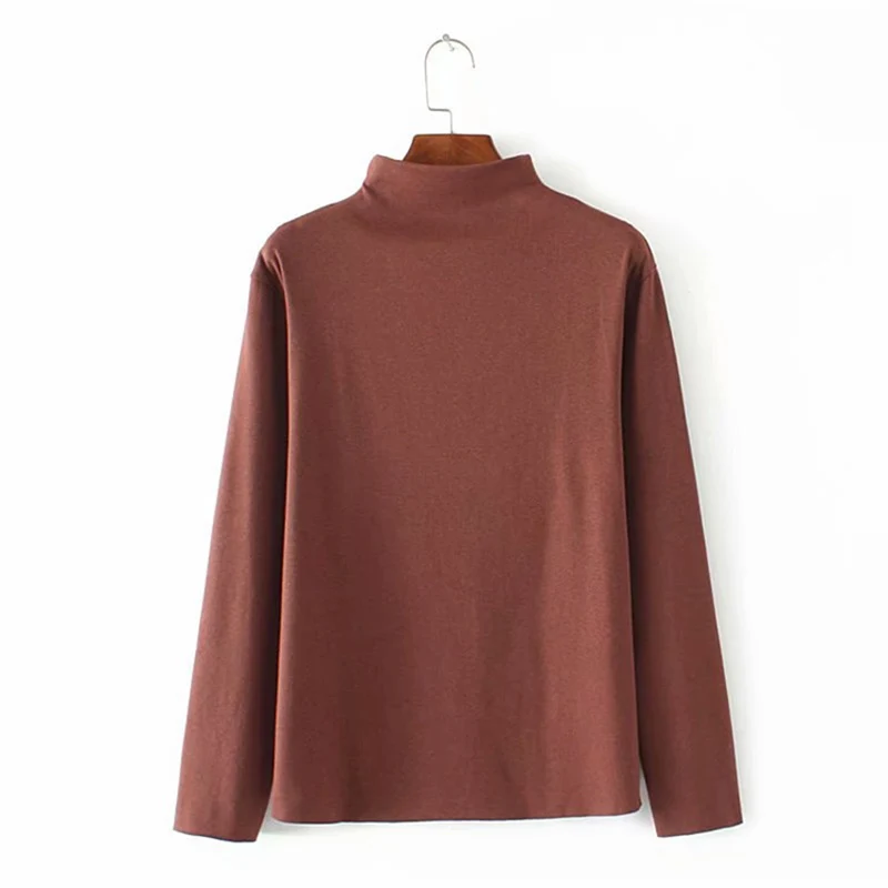 Женская футболка с длинным рукавом и высоким воротником модель G637 | одежда