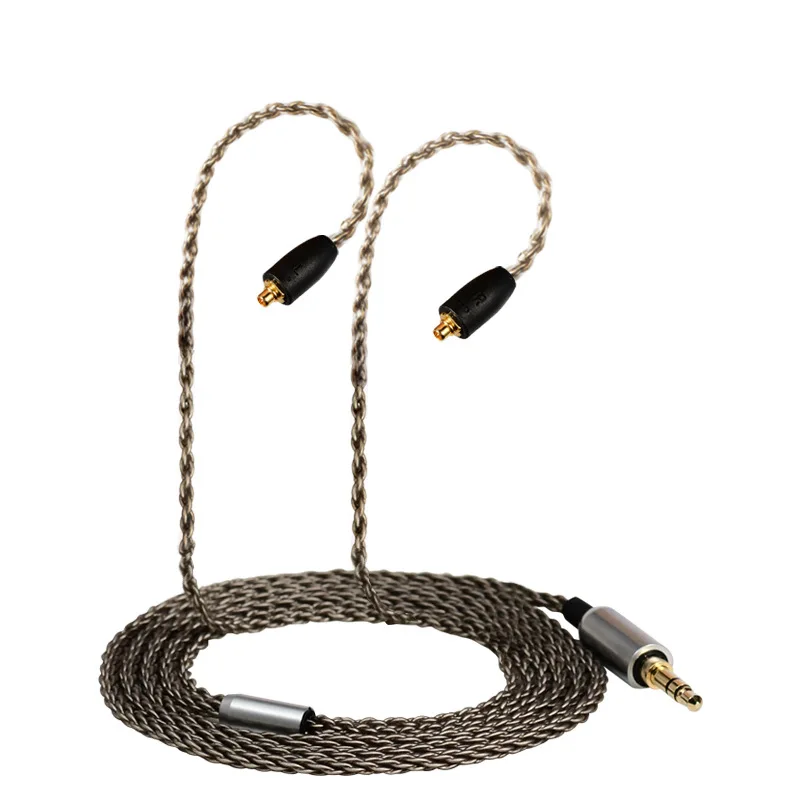 8 Share MMCX кабель для Shure SE215 SE535 SE846 UE900 наушники гарнитура с серебряным покрытием