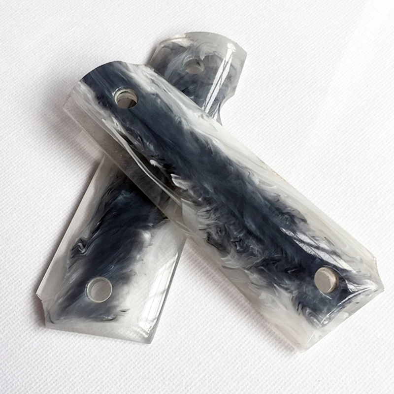 2Pieces Marbling Acrylic Tactics Pistol 1911 Grips Custom Material patch CNC Accessories | Инструменты