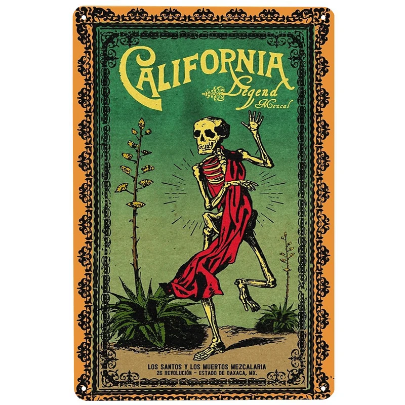 

Vintage Mexican Mezcal printed Metal Signs Retro Tin Signs Funny Poster Decor for Bar Pub Club Decoration for Living Room Home