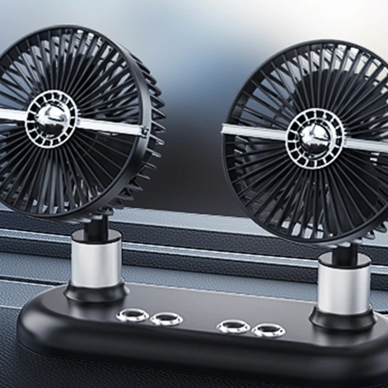 Автомобильный вентилятор с двойной головкой автомобильный мощный тихий