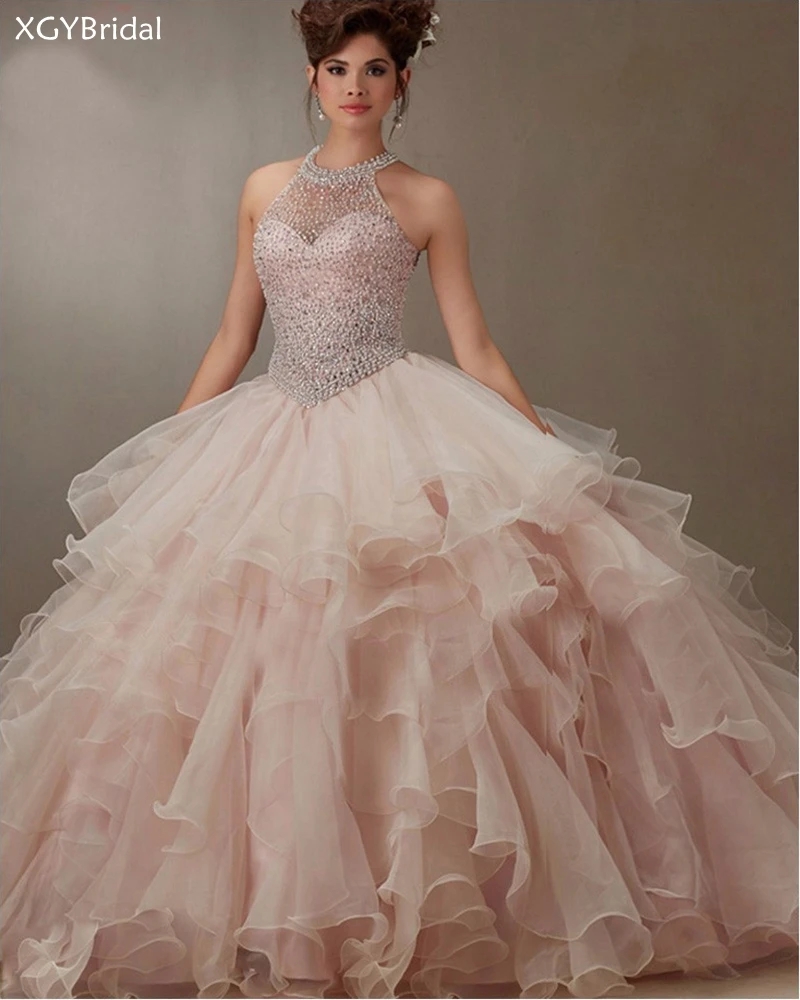 

New Arrival Organza Ruffled Beading Quinceanera Dresses Ball Gown Pageant Dress Vestido de Debutante Vestidos de 15 años платье