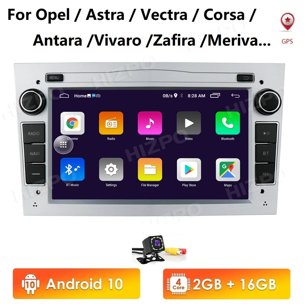 Автомагнитола 2 Гб ОЗУ 16 ГБ Android 2DIN GPS WiFi плеер для opel Vauxhall Astra H G J Vectra Antara Zafira Corsa Vivaro