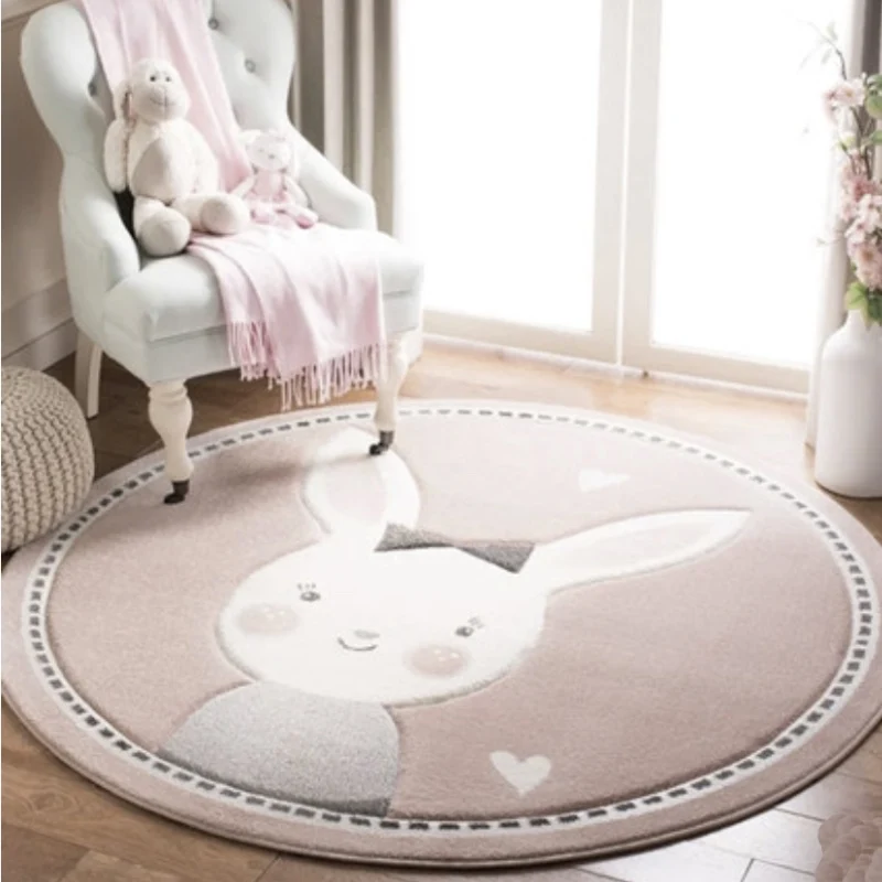 Большой круглый Противоскользящий ковер для помещений с принтом декоративные