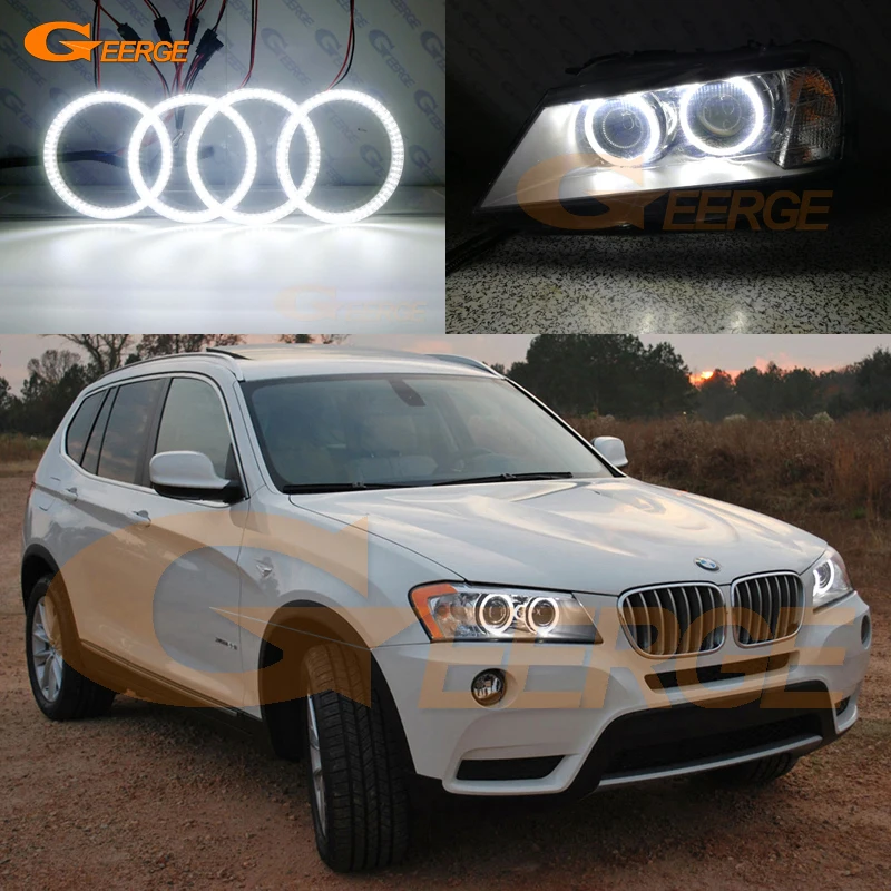 

For BMW X3 F25 2010 2011 2012 2013 2014 Pre facelift Ultra bright SMD LED Angel Eyes halo rings kit Day Light Car styling
