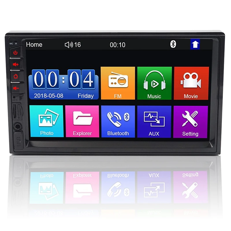 2 Din Автомобильный мультимедийный Радио Hd 7 дюймов контакт Sn стерео Bluetooth 12 В 2Din Fm Iso