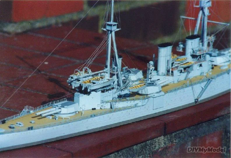 DIYMyModeI-Battlecruiser brit&aacute;nico invencble 1:250, bricolaje, artesanal, Kit de papel, hecho a mano juguete, rompecabezas, regalo, utillaje de pel&iacute;cula-5