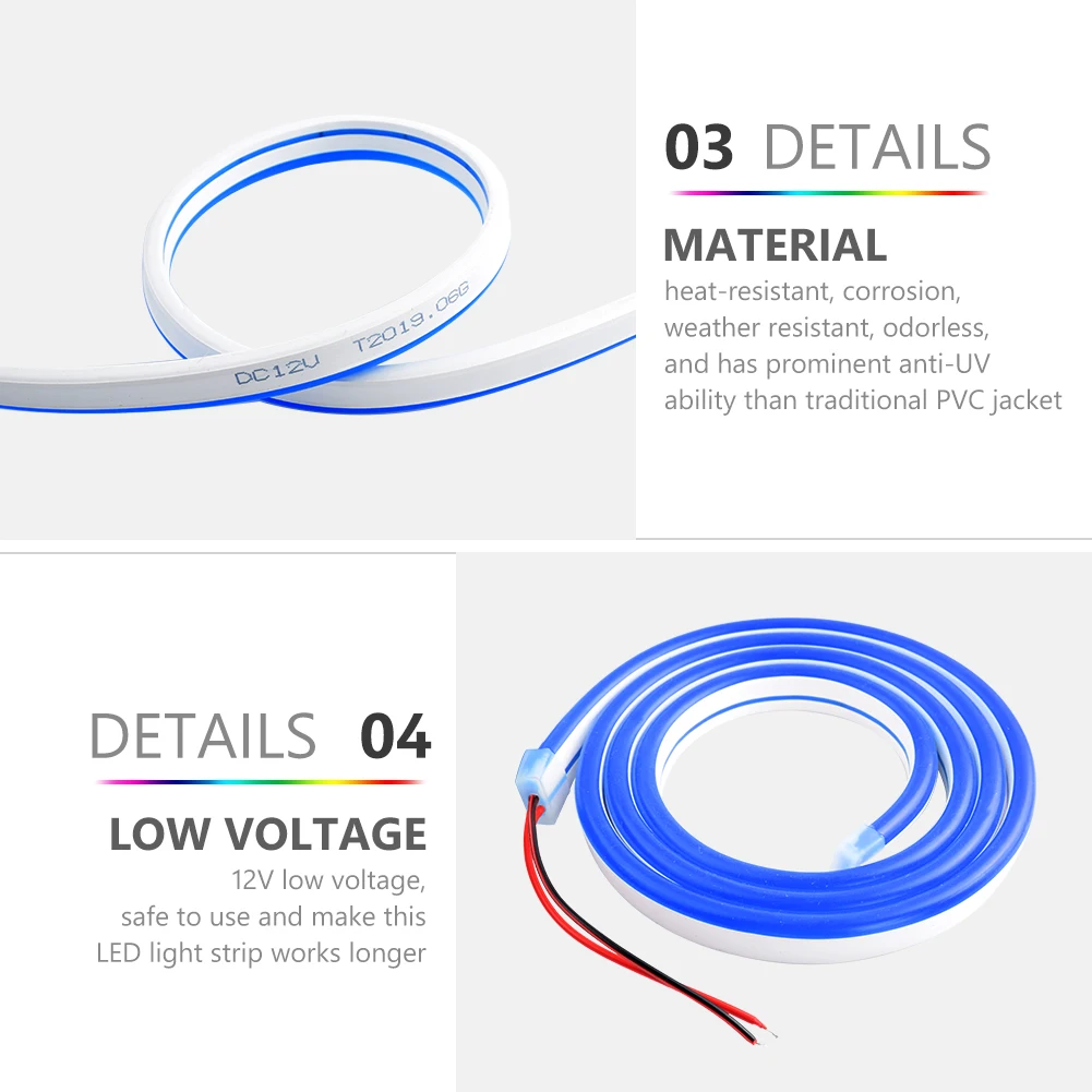 

12V Neon Light Strip Flexible Outdoor Christmas Holiday Fairy LED Strip Rope Tube SMD 2835 120LEDs/M Strip Lamp Waterproof