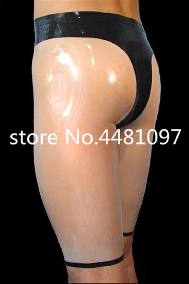 Сексуальный латексный Для Мужчин's Экзотические штаны короткие латекса плотно