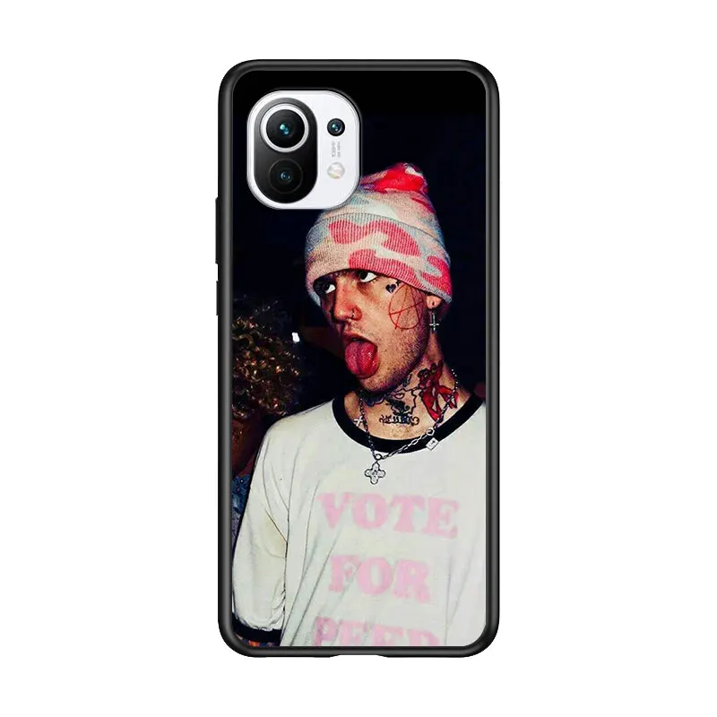 

Lil Peep for Xiaomi Mi 11 10T Note 10 Ultra 5G 9 9T SE 8 A3 A2 A1 6X Pro Play F1 Lite 5G Black Phone Case