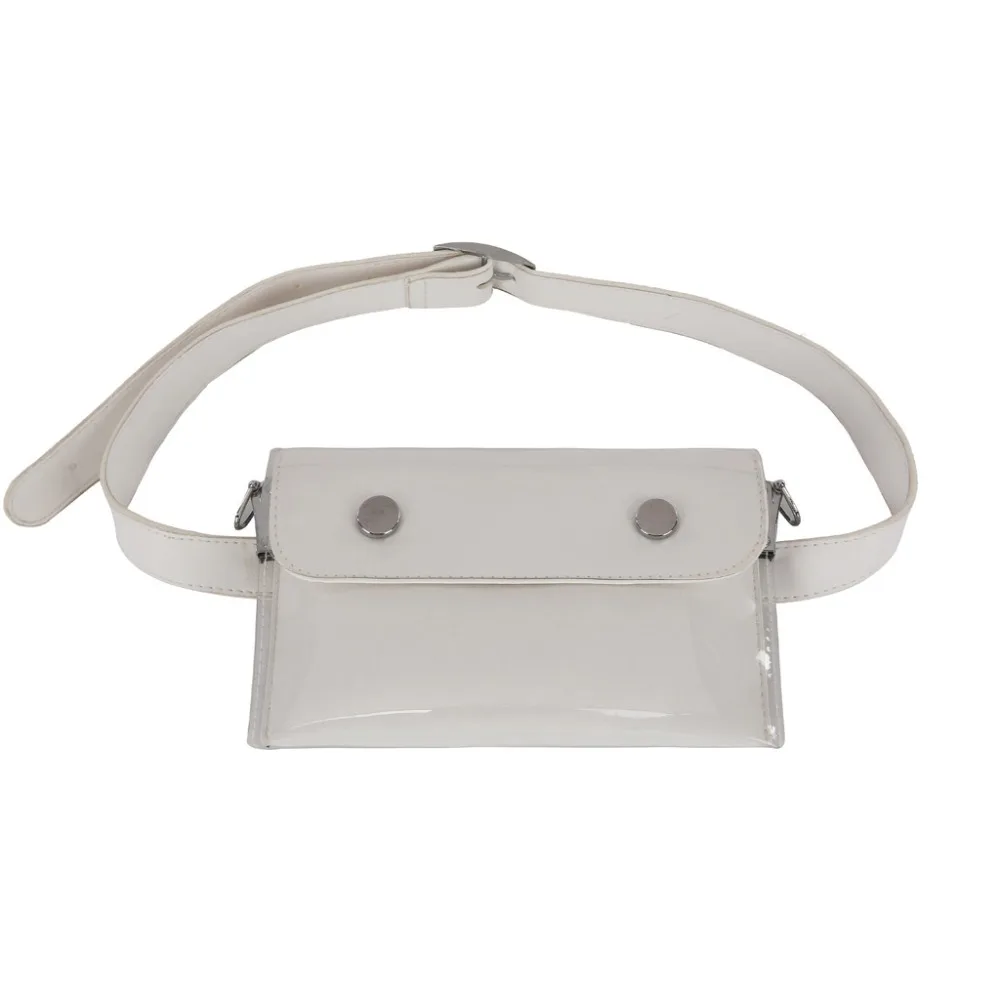 Women Waterproof Waist Bag Lether Jelly Chest Belt Bag PVC Ladies Transparent Crossbody Chain Bags Fashion Fanny Pack a08