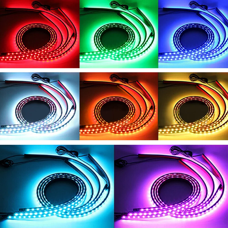 

Автомобиль Underglow светильник гибкий светодиодные полосы днища светильник s удаленный Управление автомобиля светодиодная неоновая лампа све...