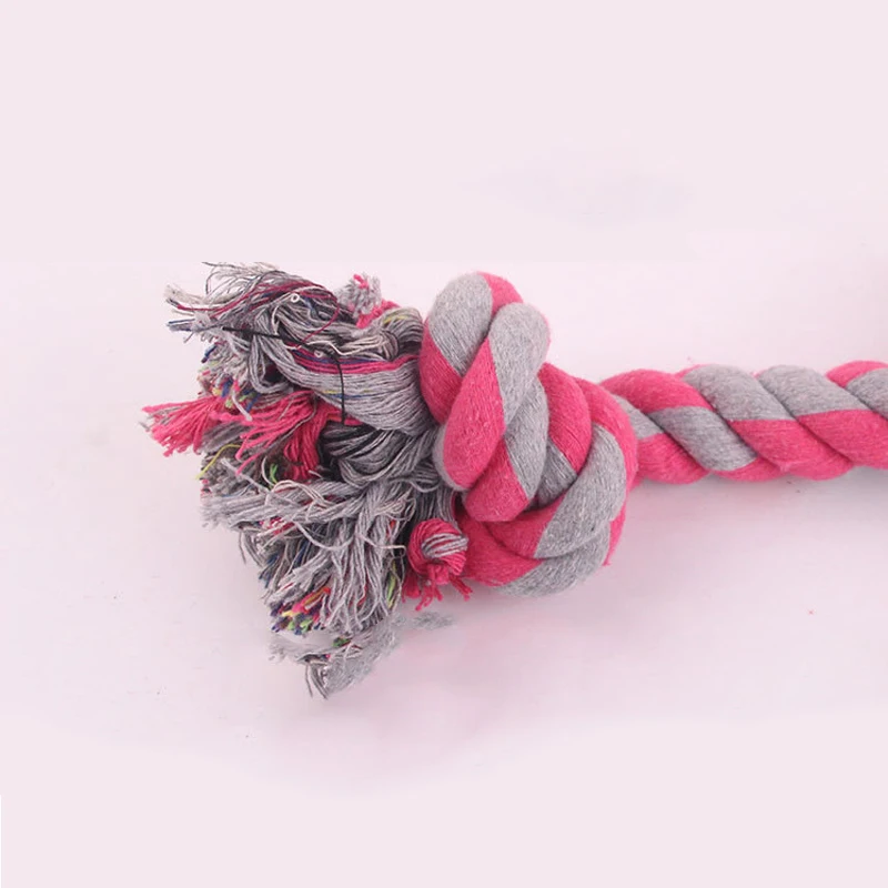 

1Pcs Cotton Chew Toys for Dog and Puppy Teething Gums Teeth Cleaning Supplies for dog Durable Rope Knot Toys Random Color