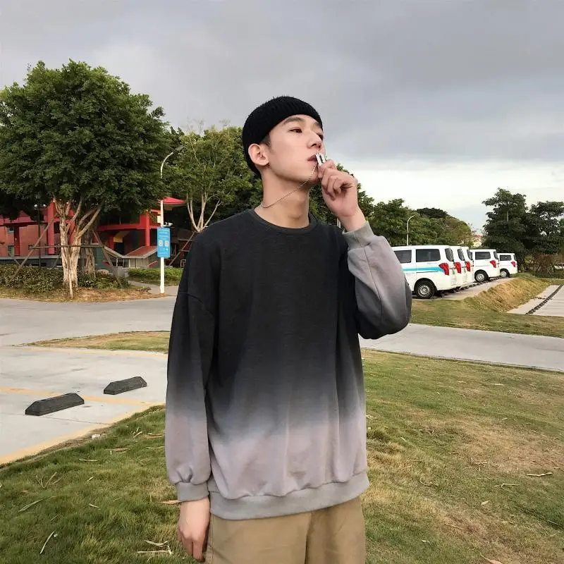 

Autumn and Winter Gradient Color Shirts Long Sleeve T-shirt Mens Tees T Shirt Fashion T Shirts Men