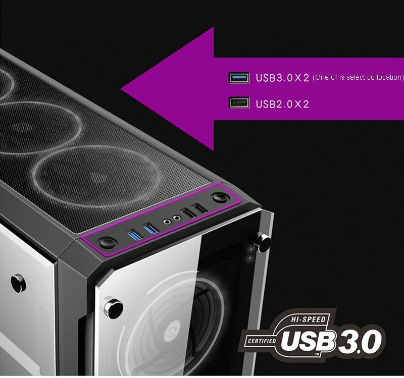452*208*495 мм E-ATX diy игровой компьютер PC чехол боковая прозрачная стеклянная панель водяное охлаждение настольный корпус основной рамы