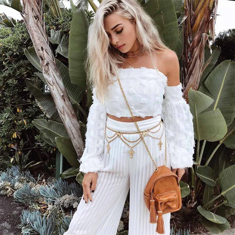 MONMOIRA осень с открытыми плечами сетчатый лоскутный укороченный топ Женская