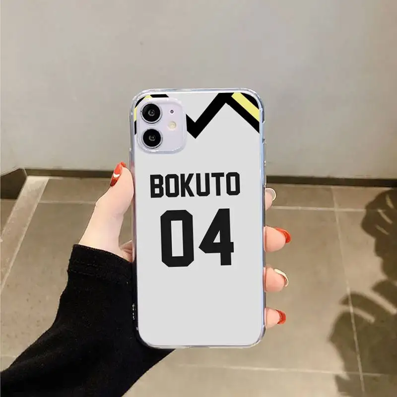 

Haikyuu Karasuno Jersey Shoyo Hinata Phone Case Transparent for iPhone 6 7 8 11 12 s mini pro X XS XR MAX Plus