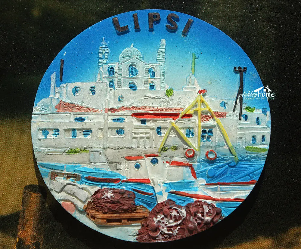 

Праздник на острове липси, Греция, туристический сувенир для путешествий, 3D искусственная смола, идея для подарка