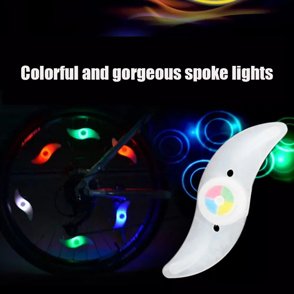 

Mountain bike spoke lights Bicycle willow leaf lights Colorful hot wheels silicone lights Cycling equipment