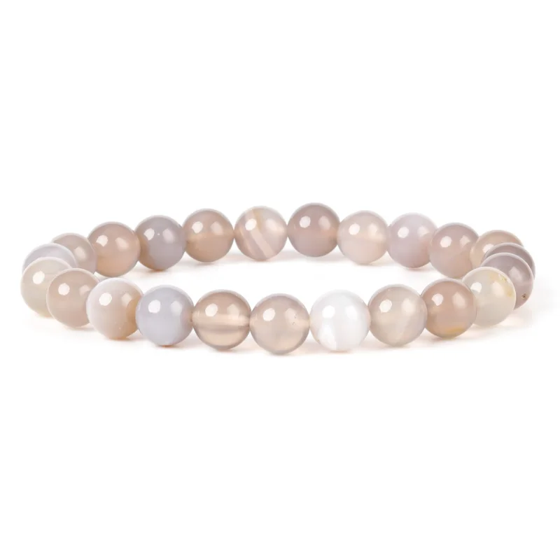 Модные ювелирные изделия 6/8/10 мм серые полосатые браслеты очаровательные амулеты