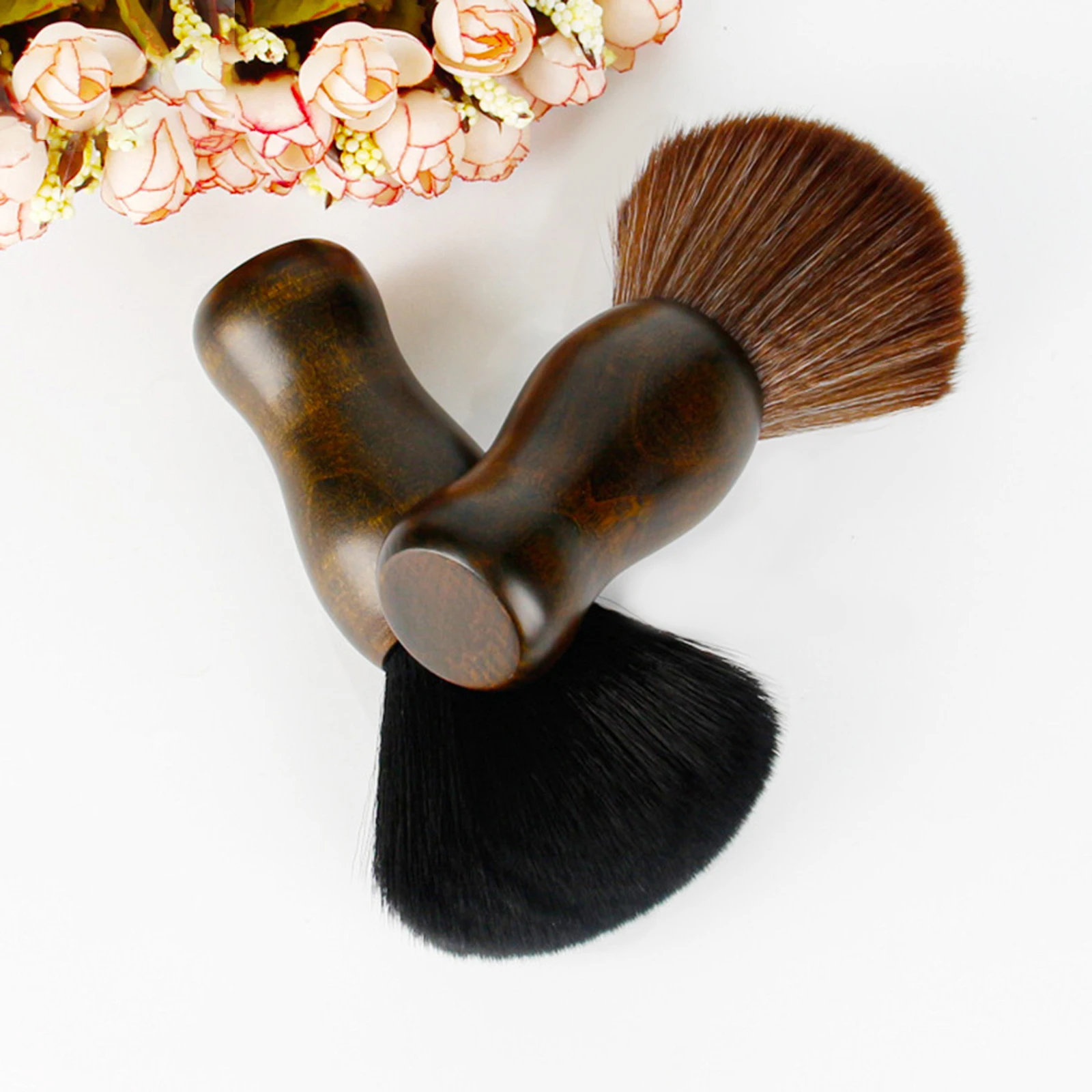 

Anti-slip Bushy Soft Hair Cutting Brush Washable Stylist Durable Wood Salon Neck Duster Barber Tool Hairdressing