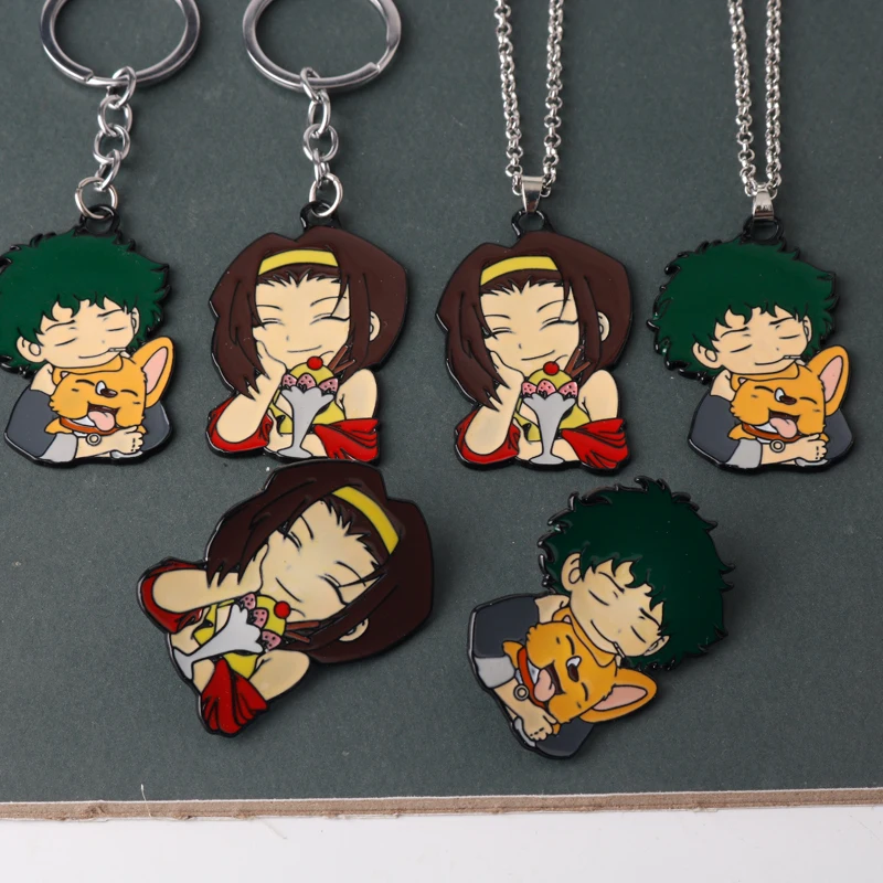 

Cartoon Cowboy Bebop Brooch Anime Spike Spiegel Faye Valentine Figure Enamel Pins CP Cosplay Badge Jewelry Lapel Pin New Arrival