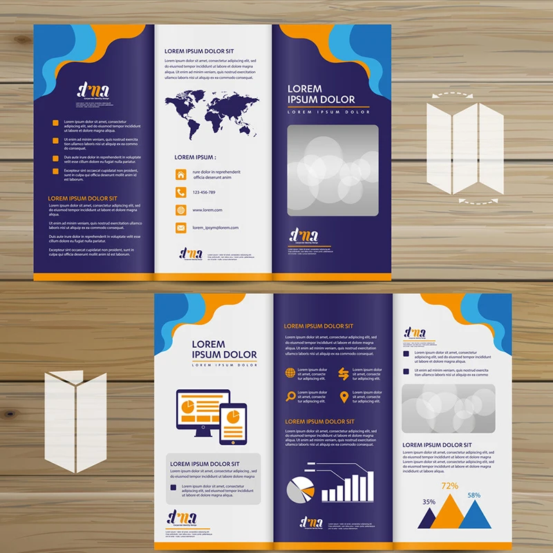 Индивидуальная печать листовок Индивидуальный размер и дизайн полноцветная