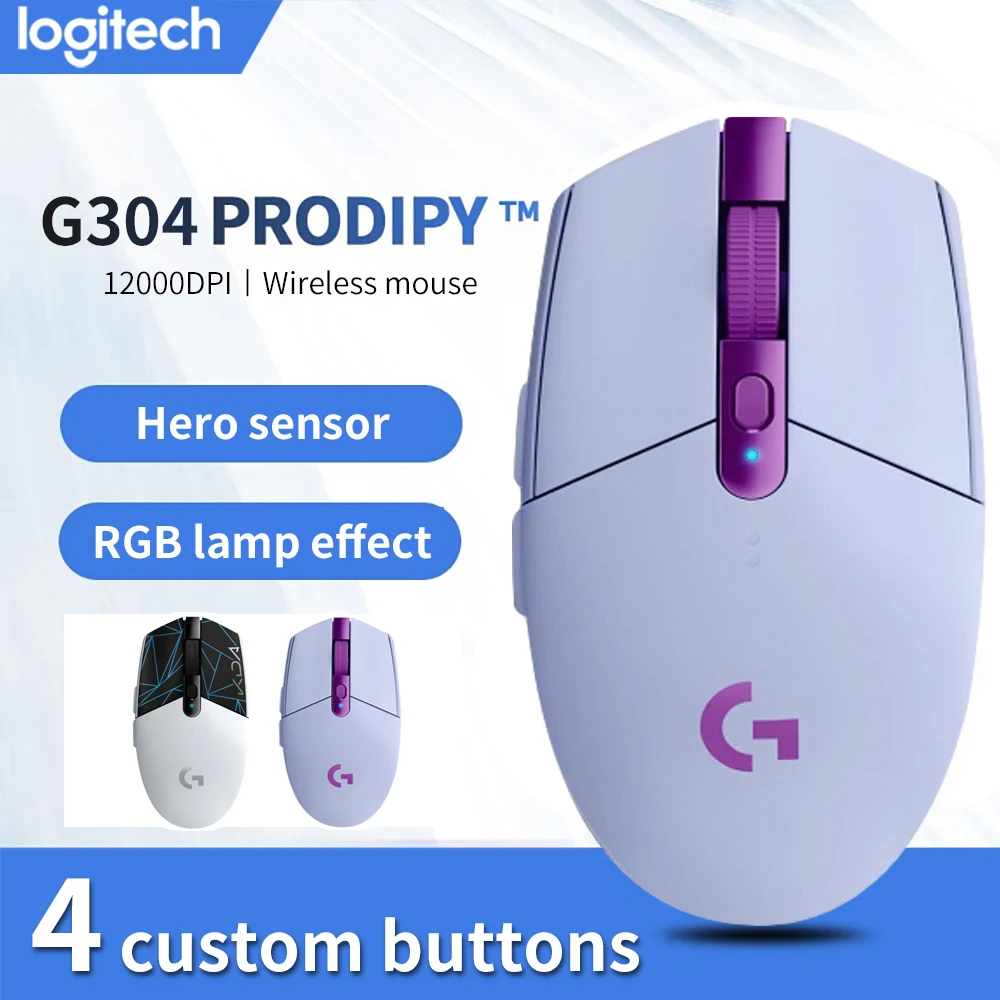 

Беспроводная компьютерная мышь Logitech G304 LIGHTSPEED, 2,4 ГГц, HERO, 12000 точек/дюйм