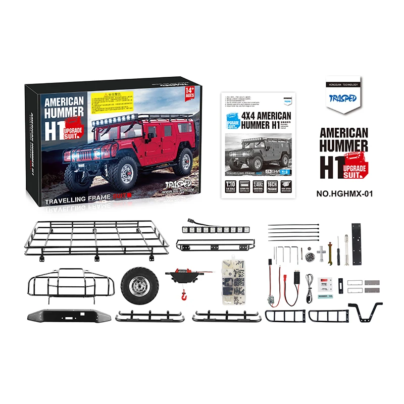 1/10 RC 4*4 США гражданского Hummer P415 автомобиль радио звук светильник металлический