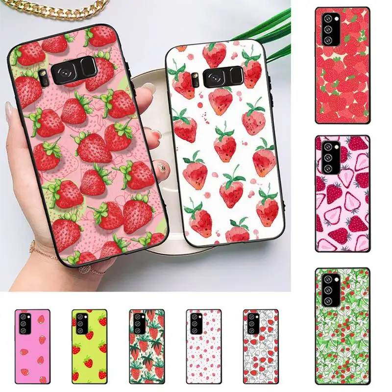 

Korea Cute Strawberry Flowers Phone Case For Samsung Galaxy Note10Pro Note20ultra note20 note10lite M30S