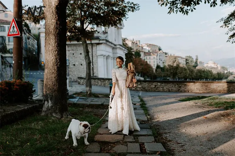 Кружевные свадебные платья цвета слоновой кости с коротким рукавом | Свадьбы и