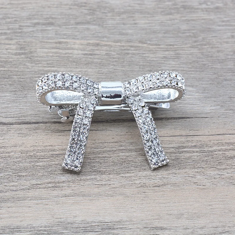 SILVER CLIPS Rongho барокко хрустальные обручи для волос для женщин Свадебные украшения для волос Металлические диадемы шоу аксессуары для волос - Окраска металла: SILVER CLIPS