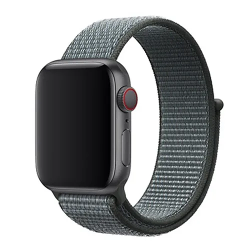 NEW Storm Gray Нейлоновый ремешок для Apple Watch band 42 мм 38 мм iWatch 4 band 44 мм 40 мм Браслет спортивная петля ремешок для часов correa ремень дышащий - Цвет ремешка: NEW Storm Gray