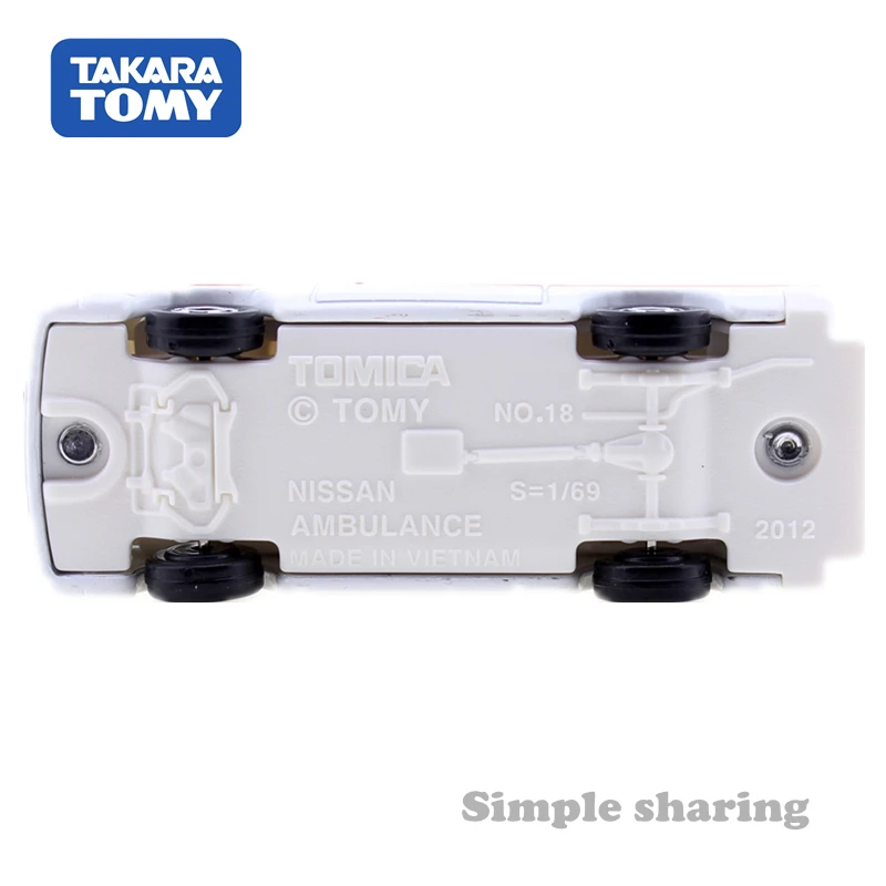 Takara Tomy Tomica NO.18 Nissan NV350 Caravan скорая помощь 1/56 литая металлическая модель автомобиля