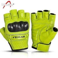 moto motocycle gloves leather summer mitten cycling women men gloves carbon fiber half finger hand gear