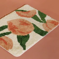 bathroom mat chic sweet peach soft carpet modern art fruit super absorbent slip resistant pad kitchen door floor mats