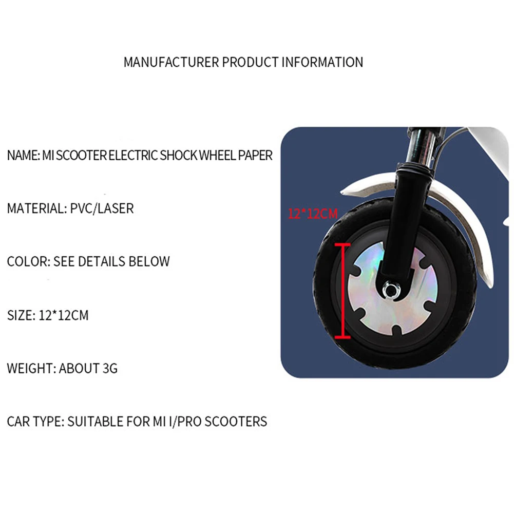 

Electric Scooter Front Wheel Sticker Motor PVC Motor Protective Cover Shell Kick Scooter Accessories for Xiaomi Mijia M365 pro
