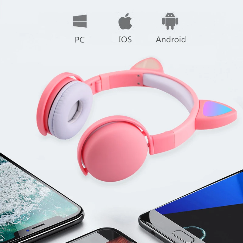 Новое поступление светодиодный наушники с кошачьими ушками умные