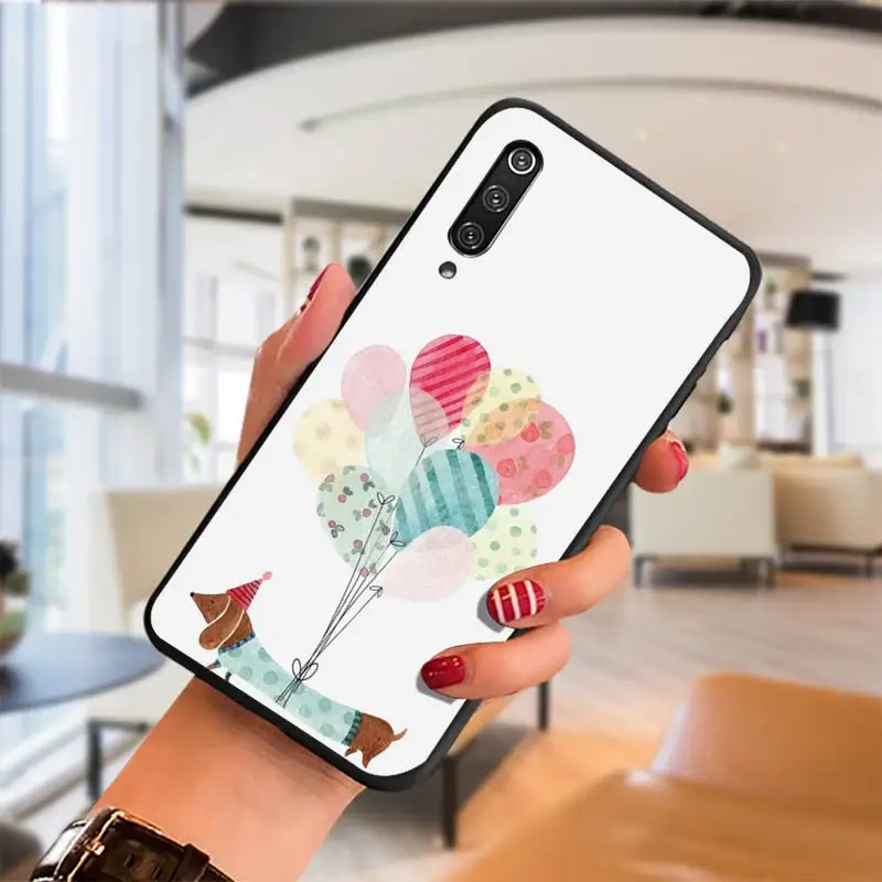 

Cartoon Dachshund Sausage Dog Phone Case For Samsung S Note20 10 2020 S5 21 30 ultra plus A81 Cover Fundas Coque